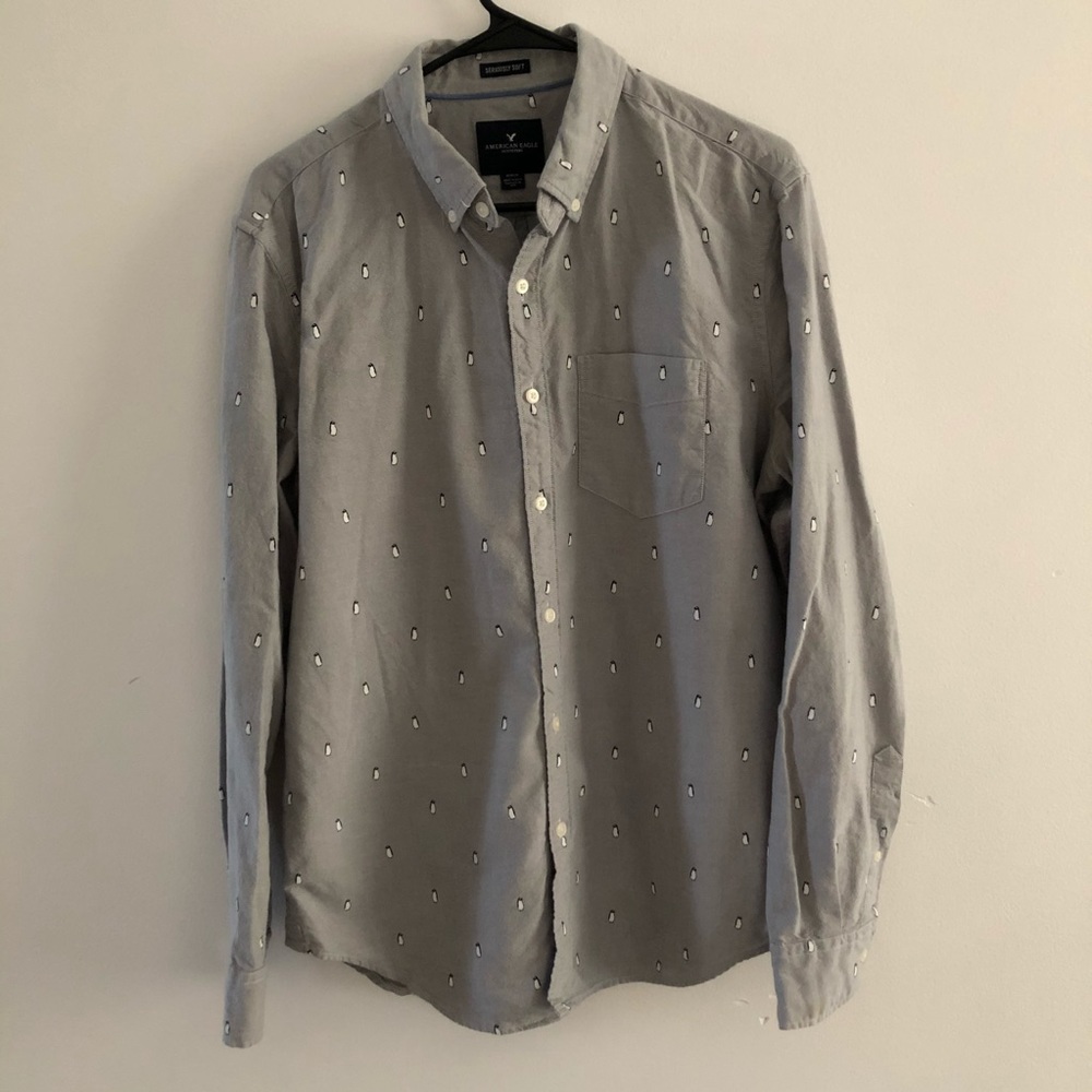 American Eagle Seriously Soft Oxford Button-Up